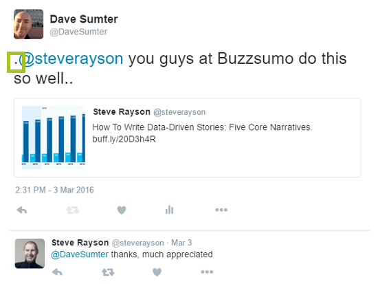 outreach on twitter screenshot