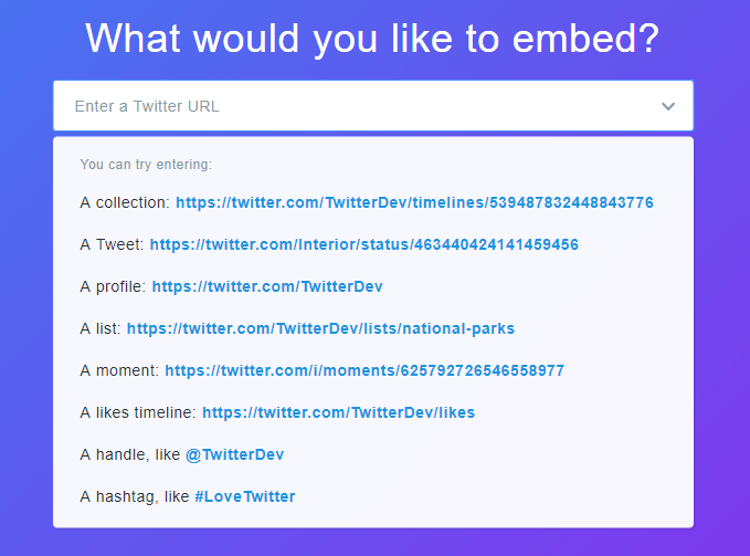 embed twitter on website