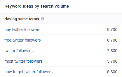 search screenshot