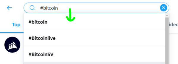 search hashtags